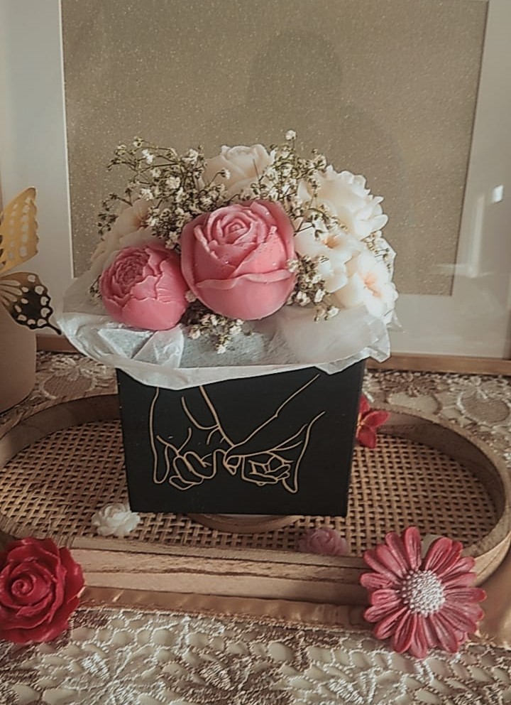 bougie artisanale, bouquet , parfum de Grasse