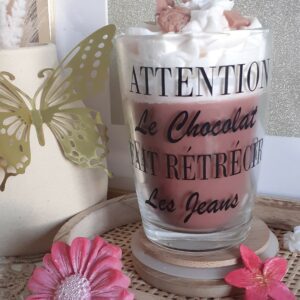 bougie chocolat chaud personnalisable et artisanale