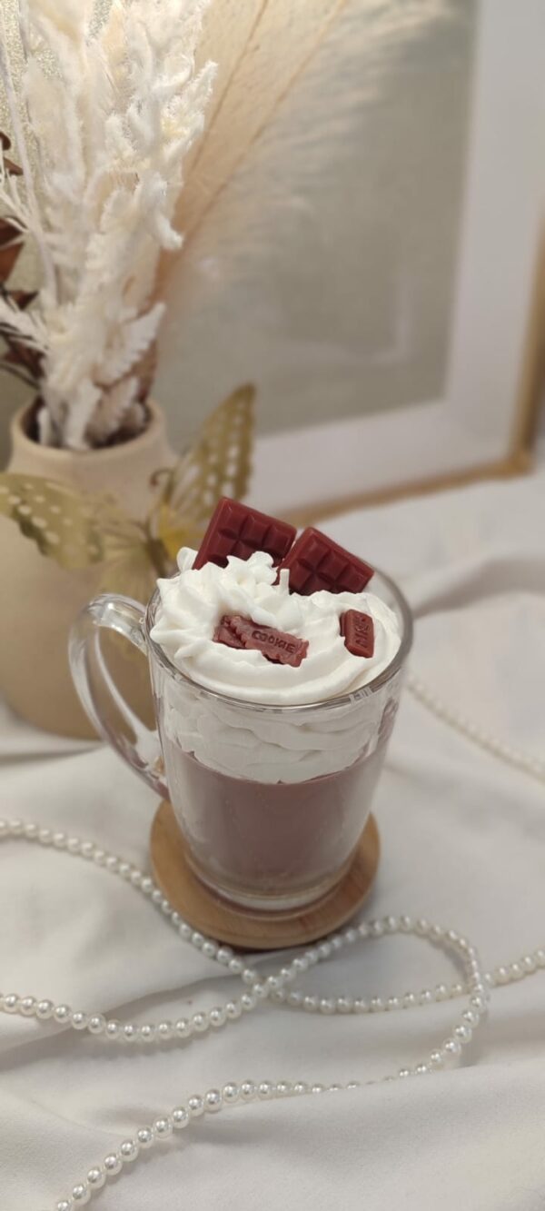 Bougie TAILLE XL      PERSONNALISABLE Chocolat Chaud – Image 3