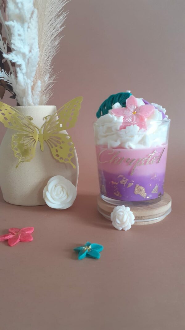 bougie artisanale à personnaliser en cire de soja et de coco