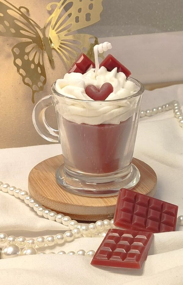 bougie faite main chocolat