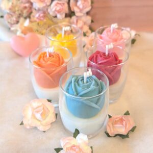 Bougie Taille S PERSONNALISABLE    Rose d'amour