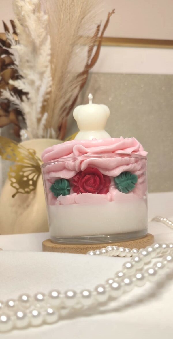 Bougie Taille M PERSONNALISABLE Ourson d'amour – Image 3