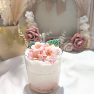 Bougie TAILLE XL PERSONNALISABLE Bouquet Fleuri