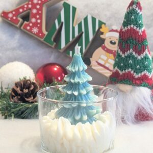 Bougie Taille M PERSONNALISABLE Sapin vert