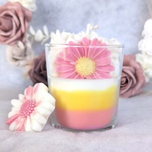 bougie artisanales de printemps en cire vegetale