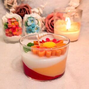 bougie du printemps en cire végétale et parfum de Grasse