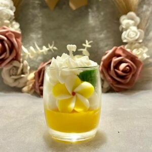 bougie artisanale de printemps en cire vegetale