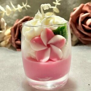 bougie artisanale de printemps en cire vegetale