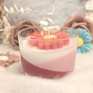 bougie fleurie artisanale à personnaliser-